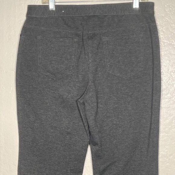 Chicos Premiere Ponte Faux Pocket Gray Pants Size 2/USM12 Short Stretch Comfort - Picture 9 of 14